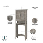 Key West Tall Linen Cabinet and Space Saver by Bush Furniture