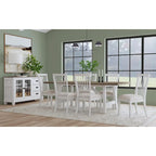 Melody White Wood Rectangular Dining Table - 90  x 30  x 42