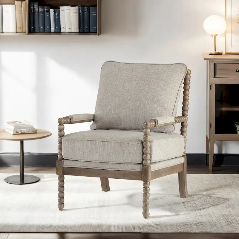 Traditional 23.6  Spindle Leg Wood End Table with USB