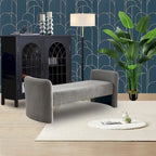 GDFStudio - Harper H-Frame Polyester Upholstered Bench with Modern Versatile Design