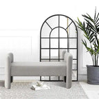 GDFStudio - Harper H-Frame Polyester Upholstered Bench with Modern Versatile Design