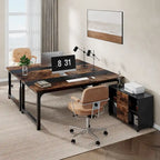 63  Executive Desk with 40  Lateral File Drawer Cabinet Set for Home Office