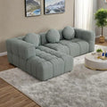 103  Chenille L-Shaped Sectional Sofa with Left Recliner, 3 Pillows and Modular Design