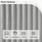 Oversized U-shaped Sectional Sofa with Chaise Lounge, 129  Modern Upholstered Sofa Couch, Corduroy Couch Set for Living Room