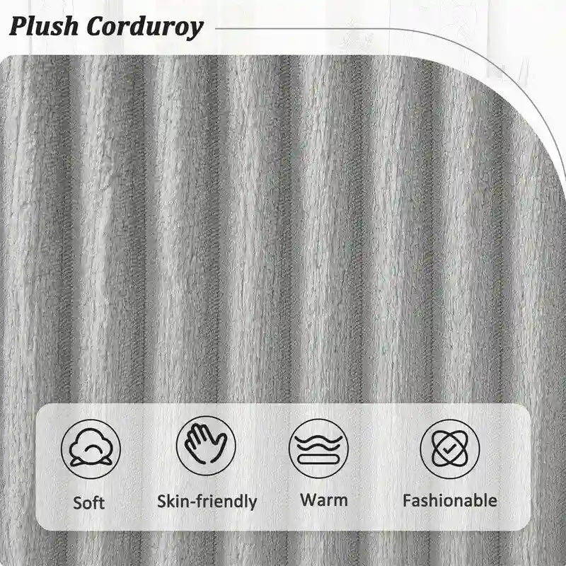 Oversized U-shaped Sectional Sofa with Chaise Lounge, 129  Modern Upholstered Sofa Couch, Corduroy Couch Set for Living Room