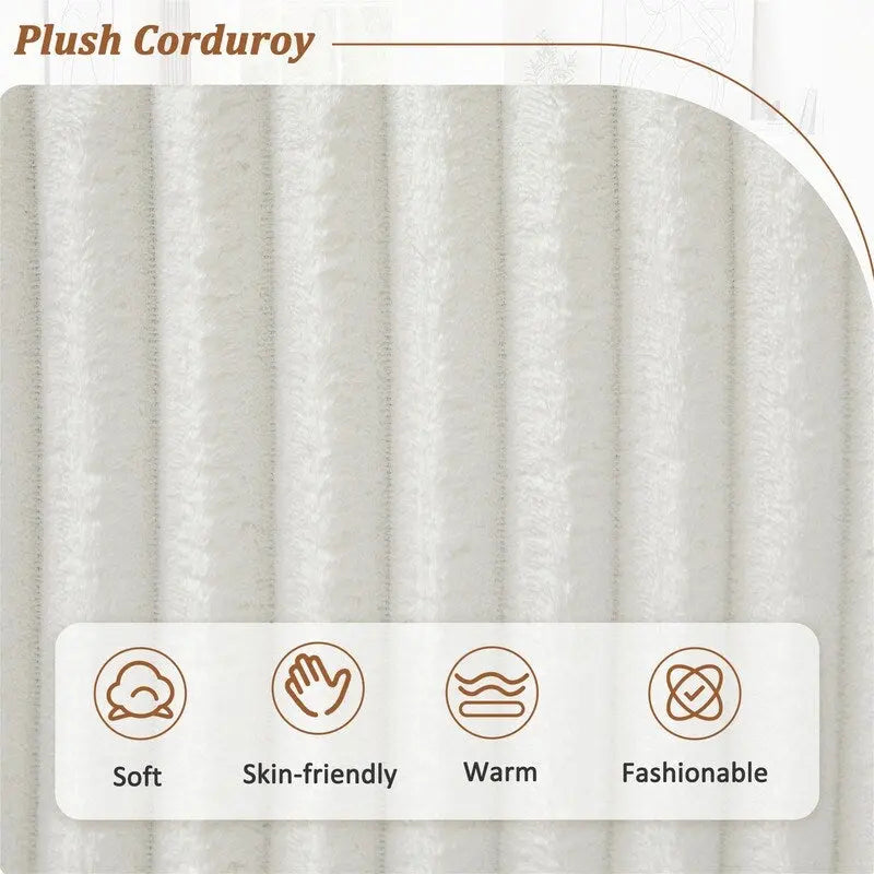 Oversized U-shaped Sectional Sofa with Chaise Lounge, 129  Modern Upholstered Sofa Couch, Corduroy Couch Set for Living Room