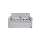 Modern Convertible Futon Sofa Bed,Adjustable Backrest,Armrest Holders