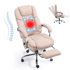 EROMMY Heated Massage Office Chair with Footrest, Ergonomic Reclining Desk Chair with Lumbar Support and Adjustable Height.