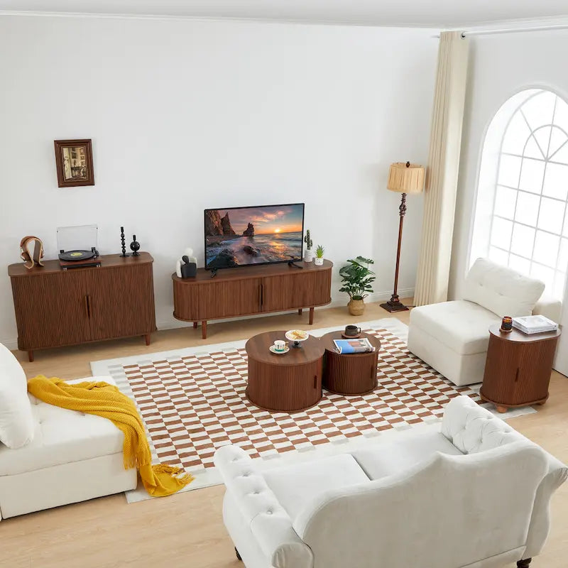 62.99in. Wood TV Stand For TVs up to 70in.