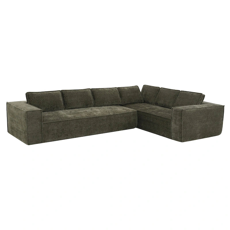 L-Shaped Modular Sectional Sofa, Chenille Cloud Sofa Set