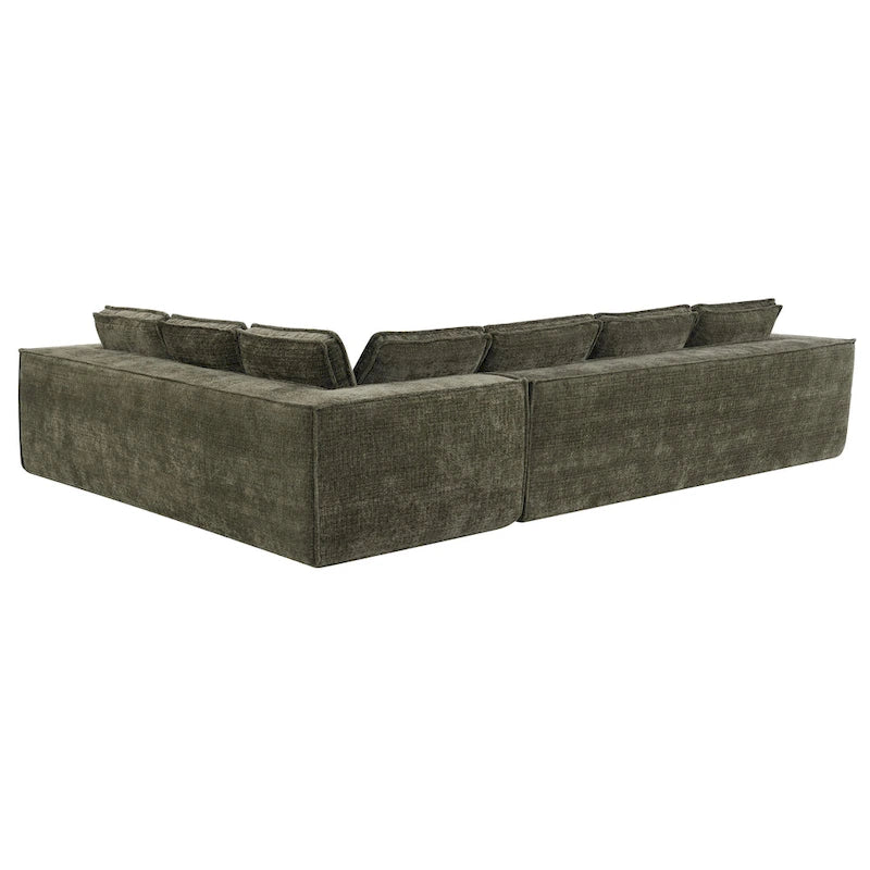 L-Shaped Modular Sectional Sofa, Chenille Cloud Sofa Set