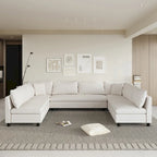 Modular Sectional Sofa, Reversible U Shaped Chenille Couch Set