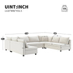 Modular Sectional Sofa, Reversible U Shaped Chenille Couch Set