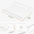 Acrylic Floating Shelves for Wall, Acrylic Shelves for Bathroom Bedroom Living Room and Kitchen Wall Storage Display Shelf Clear