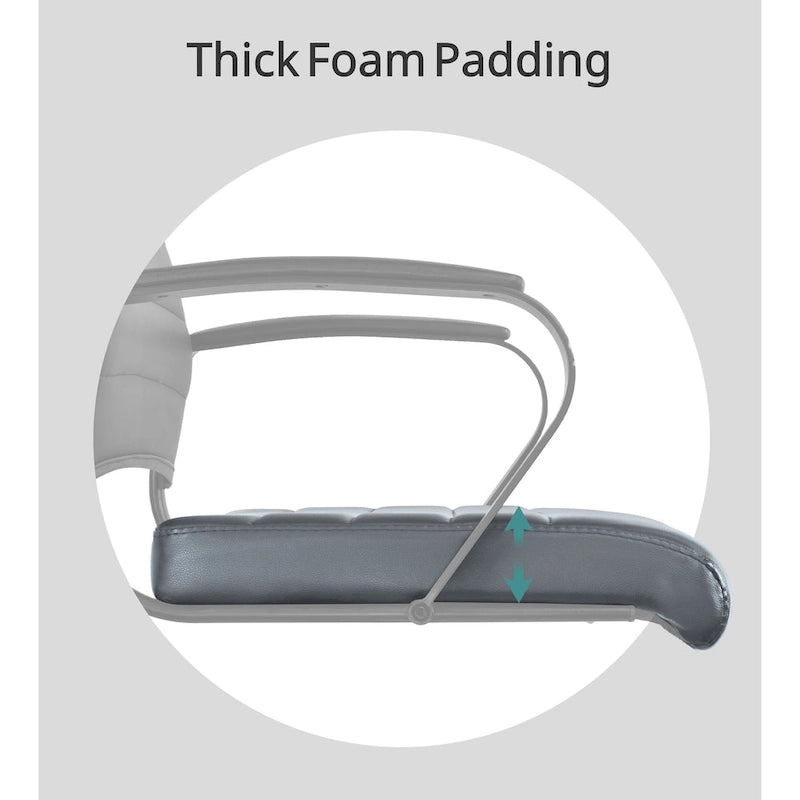 Office Chair With Arms Stools For Counter Height Bar Office Wheels PU Leather Rest Tilt Swivel Work Office Standing Desk