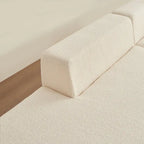 105.51  Modern L-Shape 5 Seater Modular Sectional Sofa Couch with Chaise Lounge, in Soft Lambswool Sherpa Fabric