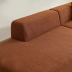 105.51  Modern L-Shape 5 Seater Modular Sectional Sofa Couch with Chaise Lounge, in Soft Lambswool Sherpa Fabric