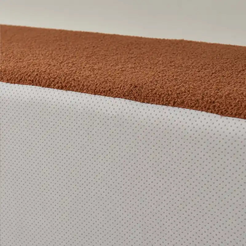 105.51  Modern L-Shape 5 Seater Modular Sectional Sofa Couch with Chaise Lounge, in Soft Lambswool Sherpa Fabric