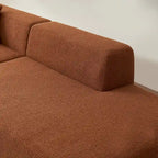 105.51  Modern L-Shape 5 Seater Modular Sectional Sofa Couch with Chaise Lounge, in Soft Lambswool Sherpa Fabric