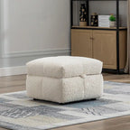87.7  Fabric 4 Seater Sectional Sofa with Movable Ottoman, 2 USB Ports, and 2 Lumbar Pillows, Ideal for Living Room