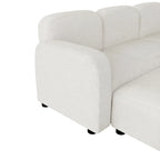 116  Modular U-Shaped Velvet 6-Seat Sectional Sofa with Two Ottomans, Reversible Design for Customizable Living Space