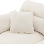 110  Modern L-Shaped Convertible 5-Seat Sectional Sofa with Removable Ottoman and 5 Cushions, Plush Chenille Fabric