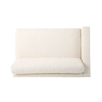 Beige Modern 101  3-seater Sofa with Wood Legs and Two Pillows for Living Room