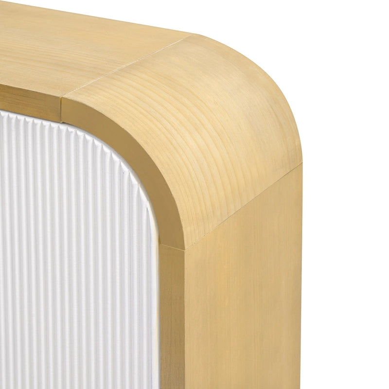 Modern 4-Door Cabinet with Adjustable Shelves for Study, Living Room and Entrance