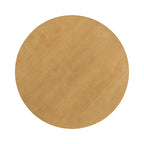 Farmhouse Style 5-Piece Wooden Dining Set with Round Table and 4 Lambswool-like Fabric Upholstered Chairs