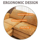 Yellow 101.6  Chenille L-Shaped Sectional Sofa with Ottoman