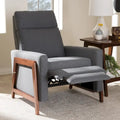 Mid-century Fabric Recliner by Baxton Studio