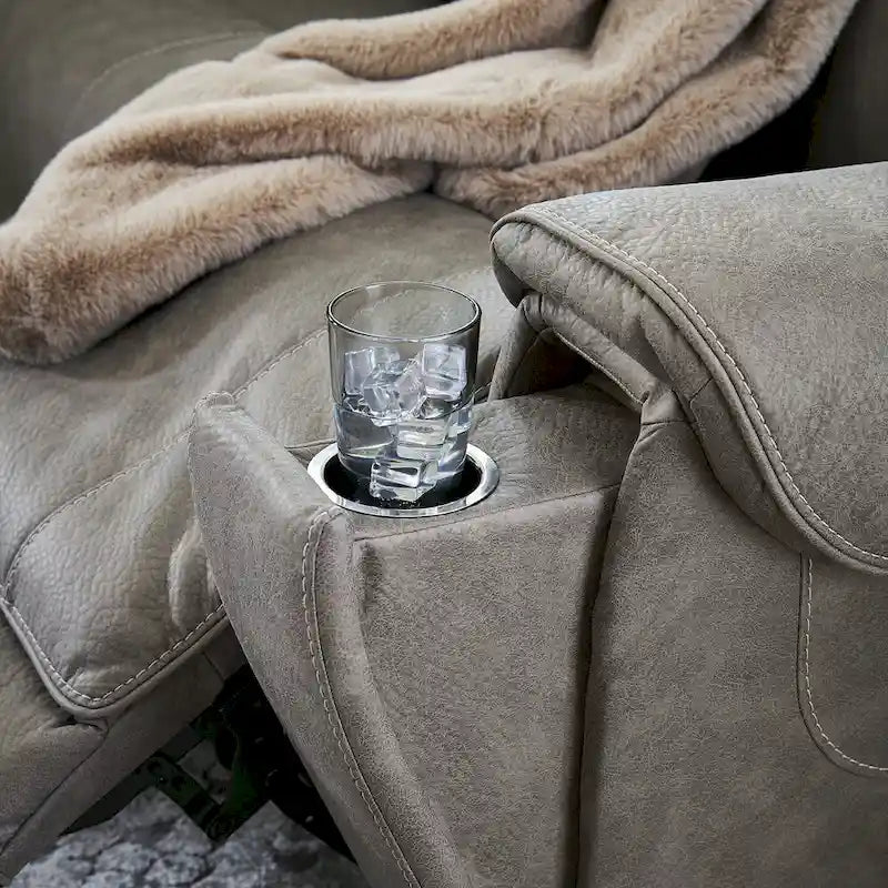 Signature Design by Ashley Starbot Gray 7-Piece Power Reclining Sectional - 112 W x 112 D x 42 H