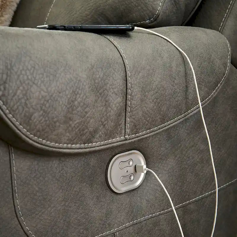 Signature Design by Ashley Starbot Gray 7-Piece Power Reclining Sectional - 112 W x 112 D x 42 H