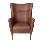 Commercial Upholstered Wingback Accent Chair with Wooden Frame and Legs - 33.25 D x 29.75 W x 41.25 H