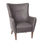 Commercial Upholstered Wingback Accent Chair with Wooden Frame and Legs - 33.25 D x 29.75 W x 41.25 H