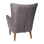 Commercial Upholstered Wingback Accent Chair with Wooden Frame and Legs - 33.25 D x 29.75 W x 41.25 H