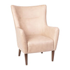 Commercial Upholstered Wingback Accent Chair with Wooden Frame and Legs - 33.25 D x 29.75 W x 41.25 H
