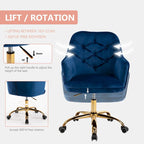 Velvet Swivel Shell Chair for Living Room ,Office chair