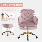 Velvet Swivel Shell Chair for Living Room ,Office chair