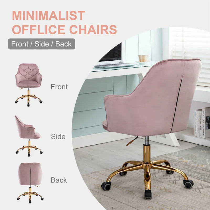 Velvet Swivel Shell Chair for Living Room ,Office chair