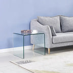 Glass Console Table, Transparent Tempered Glass Console Table