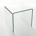 Glass Console Table, Transparent Tempered Glass Console Table