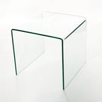 Glass Console Table, Transparent Tempered Glass Console Table