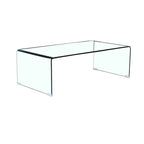 Glass Console Table, Transparent Tempered Glass Console Table