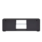 Modern 51-in Glass Shelf Storage TV Stand for TVs up to 69-in with LED Light