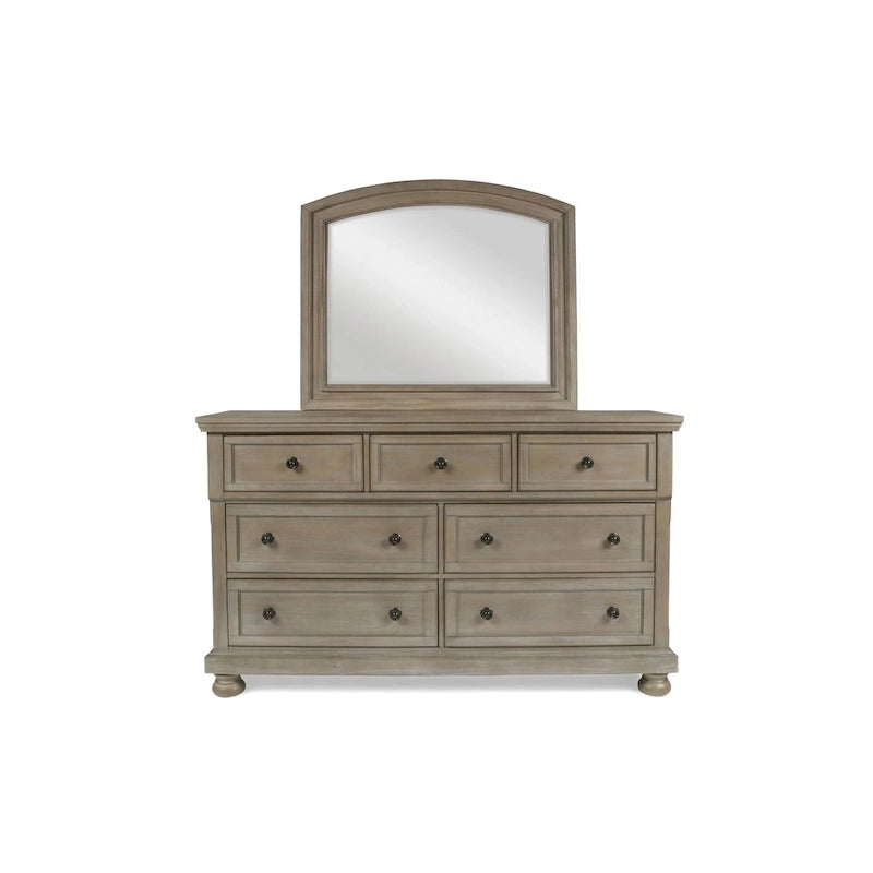 New Classic Furniture Salinger Pewter 5-Piece Bedroom Set with 2-Nightstand