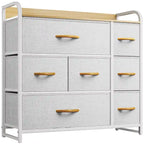 Multifunction 7 Drawers Furniture Storage Chest Grey 7-Drawer Dresser
