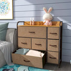 Multifunction 7 Drawers Furniture Storage Chest Grey 7-Drawer Dresser