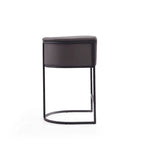 Manhattan Comfort Cosmopolitan 33.8 in. Black Metal Counter Height Bar Stool (Set of 3)