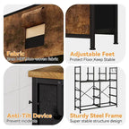 12 Drawer Dresser for Bedroom,Tall Fabric Dresser with Side Pockets and Hooks